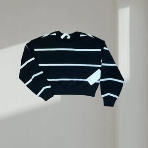 Lululemon Sweatshirt – Perfectly Oversized Cropped Crew (Striped) – Size 4 (NWT)